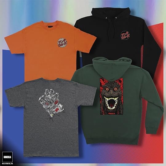 New Godzilla 70th anniversary shirts and hoodies coming from Santa Cruz.