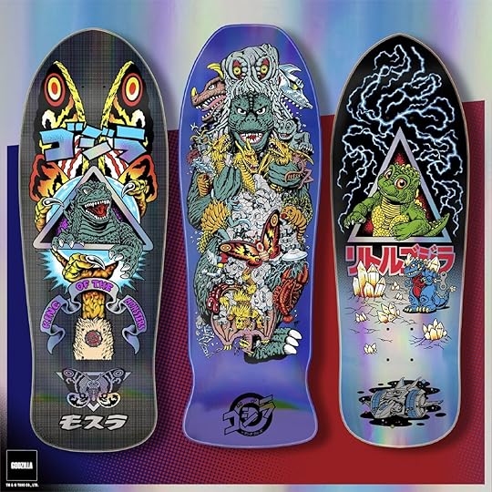 New Godzilla 70th anniversary skateboards coming from Santa Cruz.