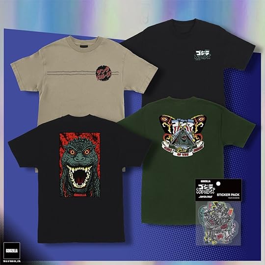 New Godzilla 70th anniversary shirts and hoodies coming from Santa Cruz.