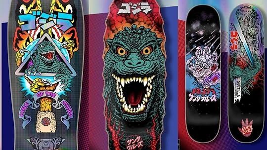 The 70th anniversary Godzilla skateboard deck coming in 2024 from Santa Cruz.