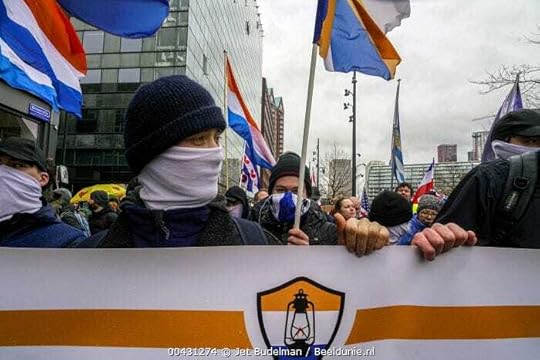 Nederland, Rotterdam, 6 februari 2022 The far-right group De…. Available for sale on debeeldunie.nl