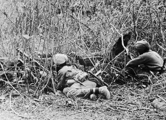 Troops of Indian 7th Division at the Ngakyeduak Pass near Sinzweya, Burma, 6 February 1944 (Imperial War Museum IND 2994)
