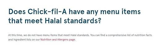 Halal Menu Item On Chick Fil A