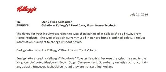 Beef Gelatin On Pop Tarts
