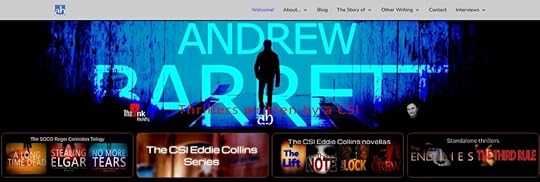 Image shows website header, a row of book covers