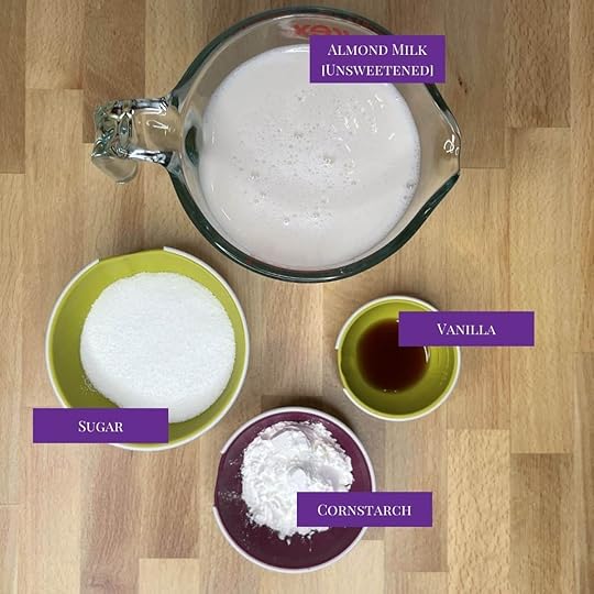 Dairy Free Pudding Ingredients.