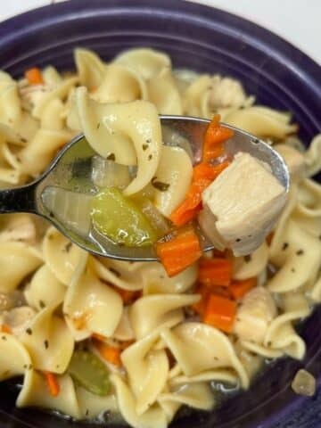 Close Up Of low-SodiumChicken-Noodle-Soup-1.