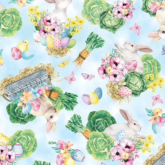 NEW! Cottontail Farms Easter Fabric Collection by Nicole DeCamp for Kanvas Studio for Benartex Designer Fabrics