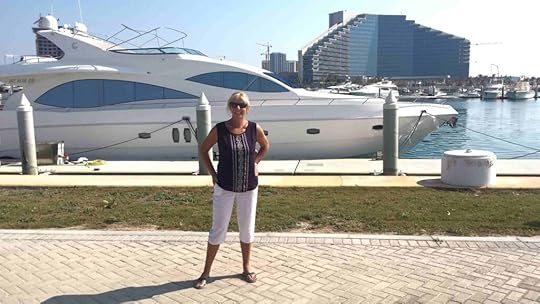 Janice Horton at Bahrain marina