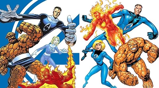 The Fantastic Four in the '80s and '90s, art by John Byrne and Alan Davis.