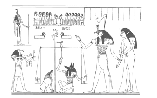 Two Meskhenet Goddesses as birthing bricks awaiting the judgement so that They may assist in the deceased woman's rebirth