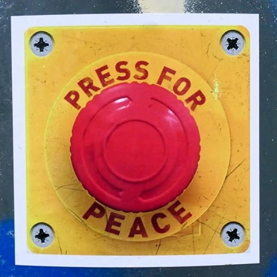 Burton that says press for peace. Release discomfrot
