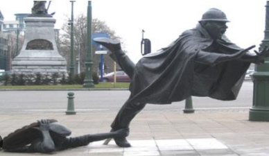 Tripping man