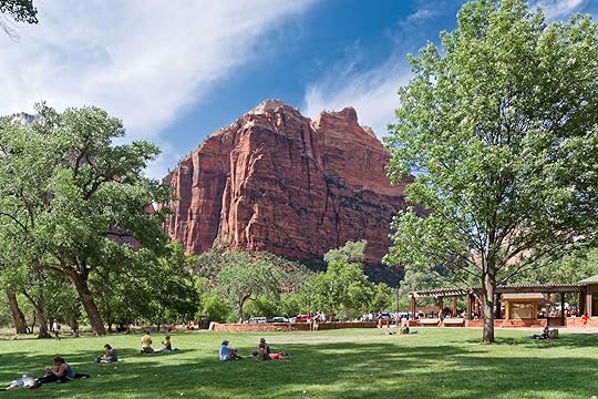 bryce canyon vs zion - zion lodge in summer