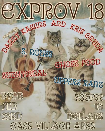 a flyer for Exprov 18, a series for experimental and improvisational music in Birmingham, Alabama