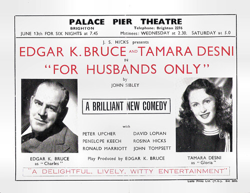Tamara Desni and Edgar K. Bruce in For husbands only (1949)