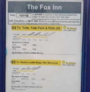 photo of timetable of Hawkesbury bus