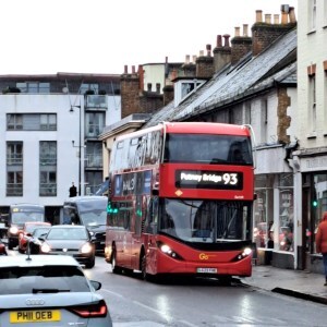 photo of London bus in Wimbledon High Street