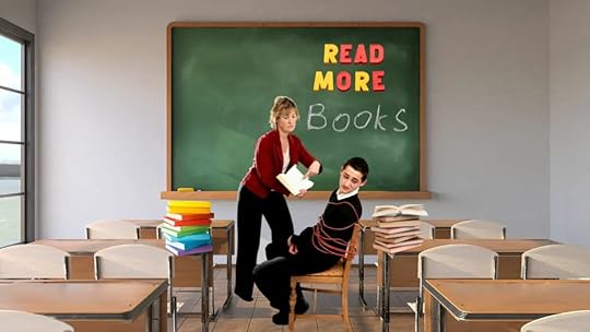 Negative view of books from being force to read constantly in school.