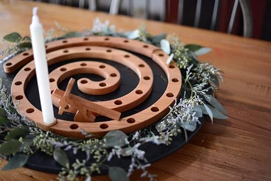 Cradle to Cross Wreath Easter Calendar Wooden Spiral