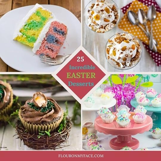 4 image collage preview of 25 Incredible Easter Dessert Recipes.
