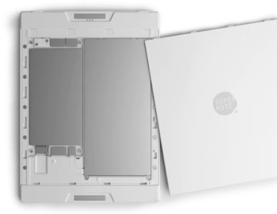 Supernote Nomad e-ink notebook rear view with back panel removed