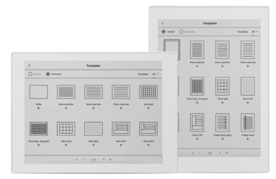 Supernote Nomad e-ink notebook screens in portrait and landscape orientation