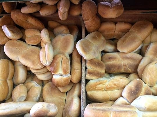 The Chilean inspiration in my romance books: Many marraquetas - Chilean bread that can be easily cut into fourths.