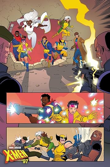The X-Men defend themselves from bigoted humans in art from X-Men #1 by Salva Espín.