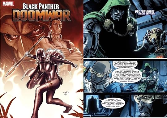 Cover and interior art for the event comic Doomwar.