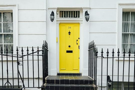 a yellow door