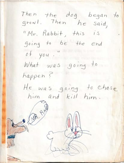child drawing dog cat