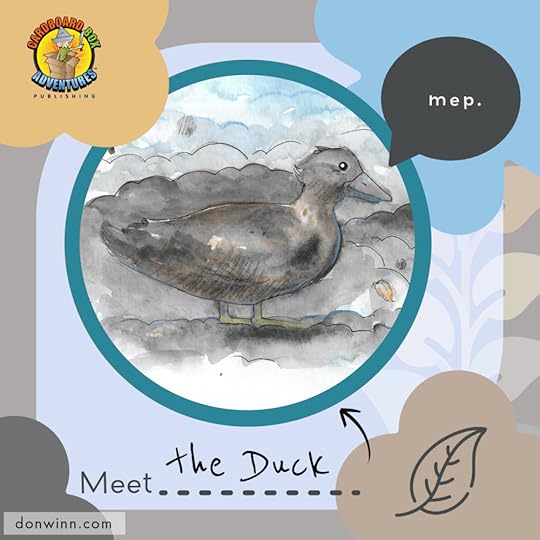Illustration of a duck with a caption that says