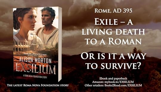 banner ad for Exsilium showing cover image of book against dark background 