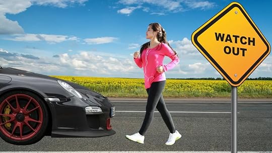 Audiobooks can be dangerous when walking if the person is not paying attention.