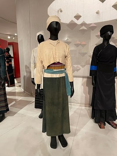 Traditional clothes in a museum from ancient time in a Vietnamese Museum in Hanoi.