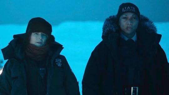 Danvers and Navarrp bundled up in the snow in True Detective: Night Country
