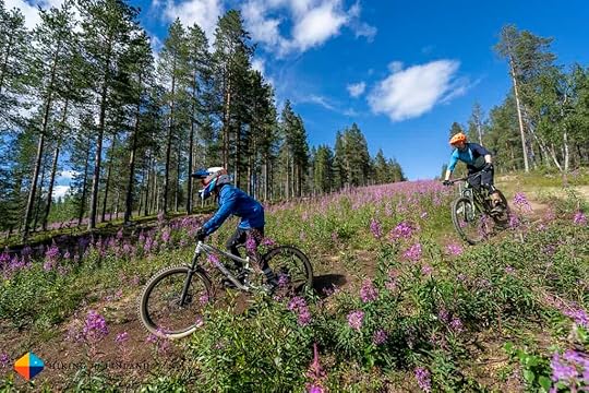 South Route at the Levi Bike Park in Lapland, Finland.