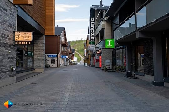 Levi Centre after 10 pm in summer.