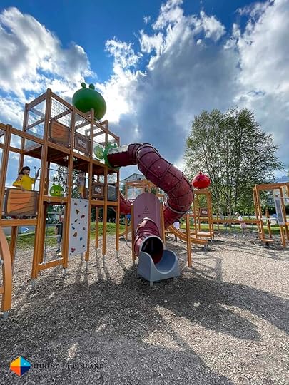 Angry Birds Park in Rovaniemi in summer.