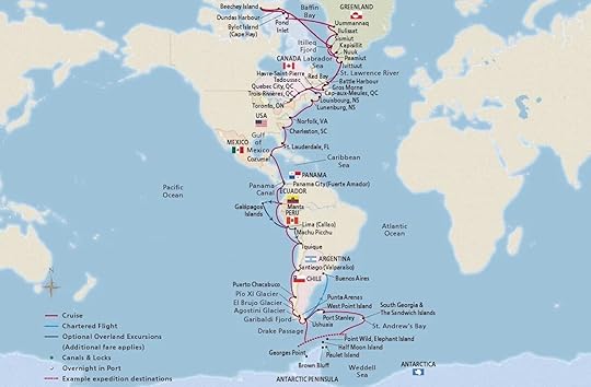 This 87-day luxury cruise starts in Greenland, stops in 12 countries, and ends in Antarctica
