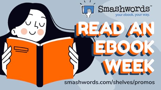 illustration of girl reading a book for Smashwords Read An Ebook Week 2024