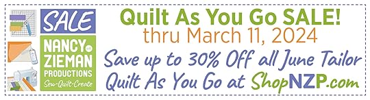June Tailor Quilt As You Go Sale thru March 11 2024 at ShopNZP.com Nancy Zieman Productions