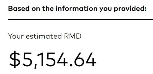 Vanguard RMD $5,154.64