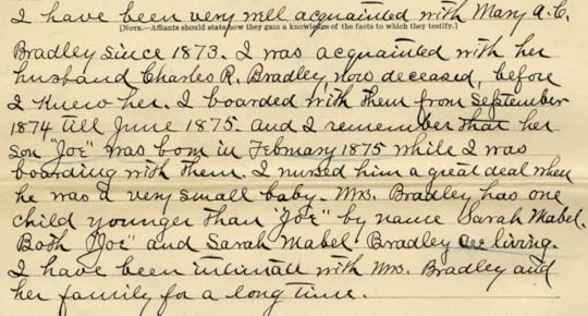 Scanned image of several lines of cursive writing on a yellowed sheet of paper.