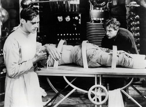 Colin Clive and Dwight Frye in Frankenstein (1931)