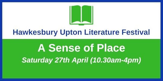 Save-the-date graphic for Hawkesbury Upton Literature Festival on 27th April