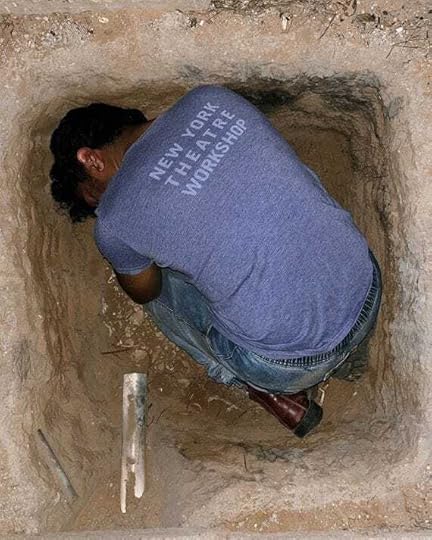 Cazares stages their own burial on Instagram. Photo: Courtesy of Victor Cazares