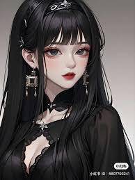 Black hair anime girl pfp | Profile picture for girls, Brown hair blue eyes, Dark hair