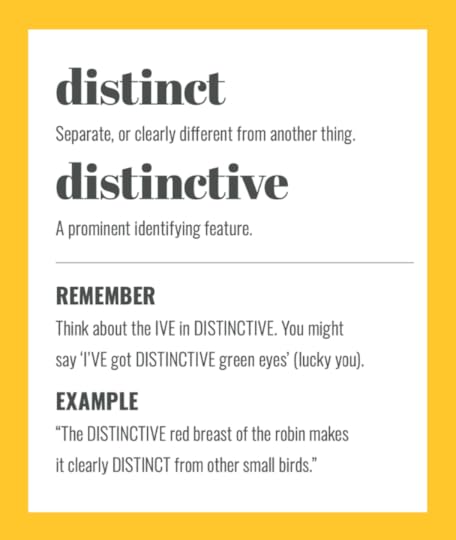 DISTINCT vs DISTINCTIVE: simple spelling tips to remember the difference